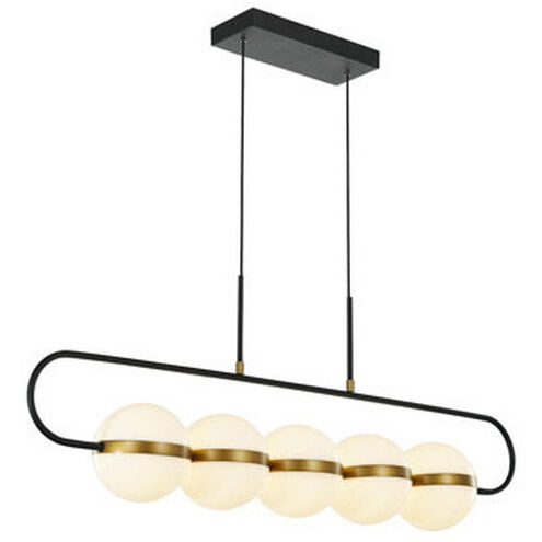 Tagliato 6 inch Pendant Ceiling Light in Matte Black / Brushed Gold