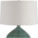 Callista 26 inch 150 watt Ocean Blue and Teal and Clear Crystal and Antique Brass Table Lamp Portable Light