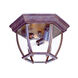 FM 3 Light 11 inch Burled Walnut Exterior Flushmount