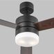 Era 52 LED 52 inch Midnight Black with Midnight Black/American Walnut reversible blades Indoor/Outdoor Ceiling Fan