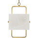 Melbourne 2 Light 5.91 inch Antique Brass and Alabaster Pendant Ceiling Light