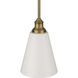 Dahlia 1 Light 8 inch Antique Brushed Brass Pendant Ceiling Light