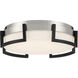 Bezel Set LED 15 inch Coal With Brushed Nickel Flush Mount Ceiling Light