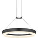 Corona LED 15.75 inch Satin Black Pendant Ceiling Light