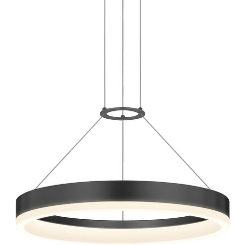 Corona LED 15.75 inch Satin Black Pendant Ceiling Light