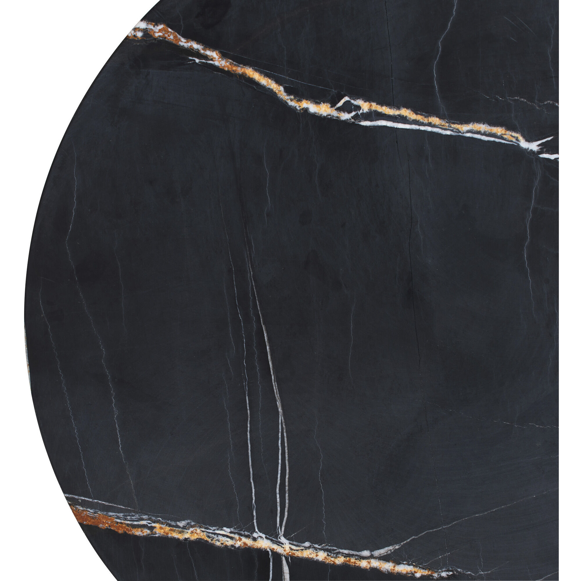 Lancelot 23.5 inch Bengal and Antique Brass with Ebony End Table