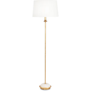 Southern Living Fisher 62 inch 100.00 watt Gold Leaf Floor Lamp Portable Light