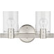 Munich 2 Light 15 inch Brushed Nickel Vanity Sconce Wall Light