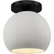 Radiance LED 10 inch Bisque and Matte Black Semi Flush Ceiling Light