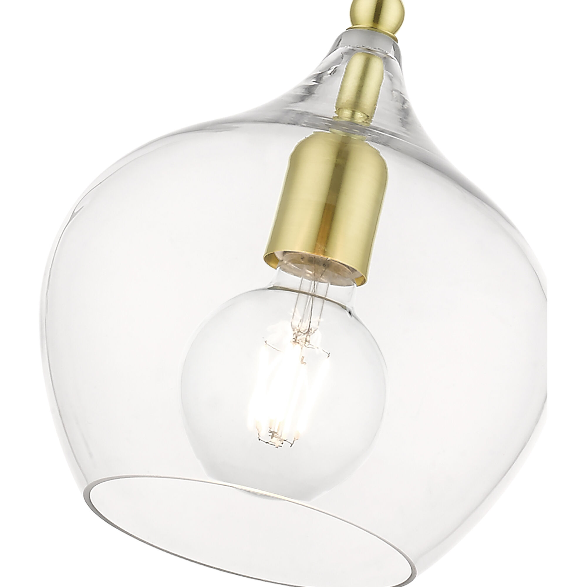 Aldrich 1 Light 8 inch Satin Brass with Polished Brass Accent Pendant Ceiling Light
