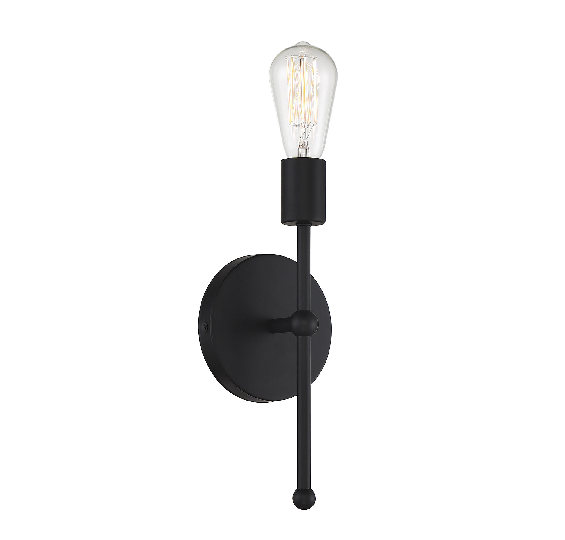 Industrial 1 Light 5.13 inch Matte Black ADA Wall Sconce Wall Light