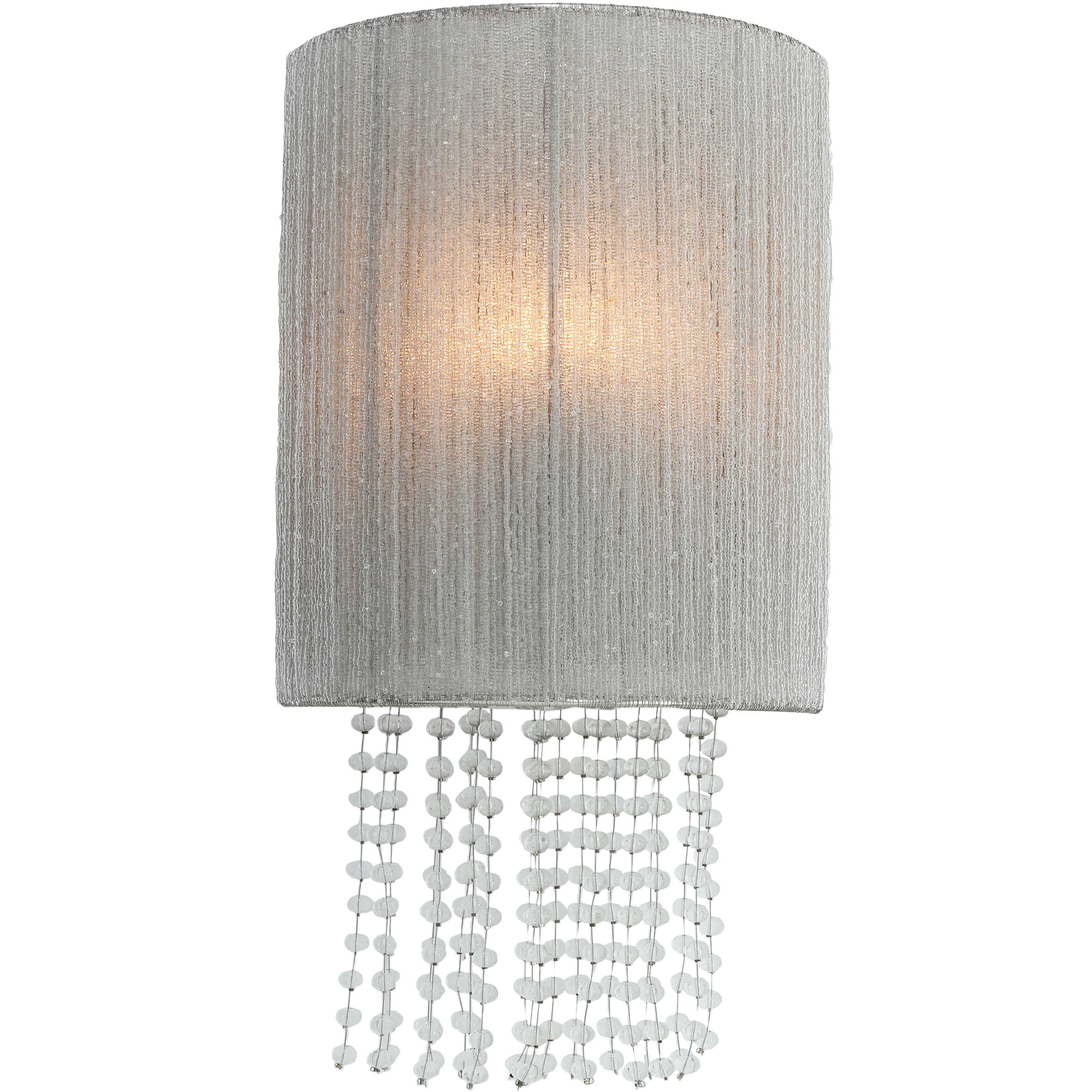 Crystal Reign 1 Light 10 inch Nickel Wall Sconce Wall Light