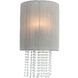 Crystal Reign 1 Light 10 inch Nickel Wall Sconce Wall Light