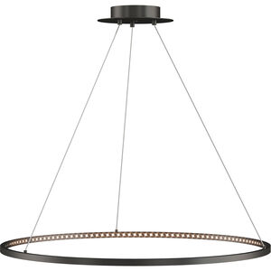 Sean Lavin Vellavi LED 36 inch Nightshade Black Chandelier Ceiling Light, Integrated LED