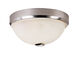 Trans Globe Squared Cap 2 Light Flush Mount in Brushed Nickel 10111-BN