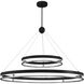 Grande Illusion LED 48.5 inch Coal with Polished Nickel Pendant Ceiling Light