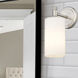 Downtown Urban Crown Point Armed Sconce Wall Light in Satin Nickel, Matte White