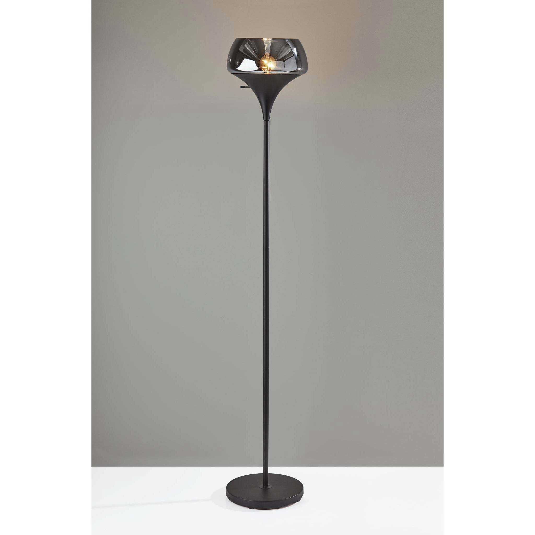 Eliza 70 inch 150.00 watt Black Torchiere Portable Light