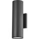 Perry 2 Light 14.5 inch Textured Black Outdoor Wall Sconce