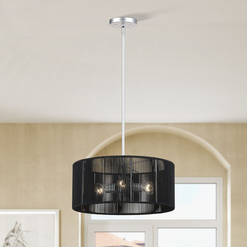 Acordia 3 Light 18 inch Painted Nickel Pendant Chandelier Ceiling Light
