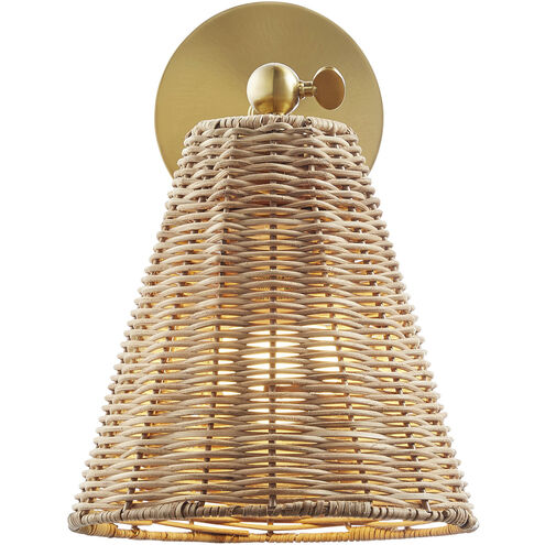 Bohemian 1 Light 8 inch Natural Brass Wall Sconce Wall Light