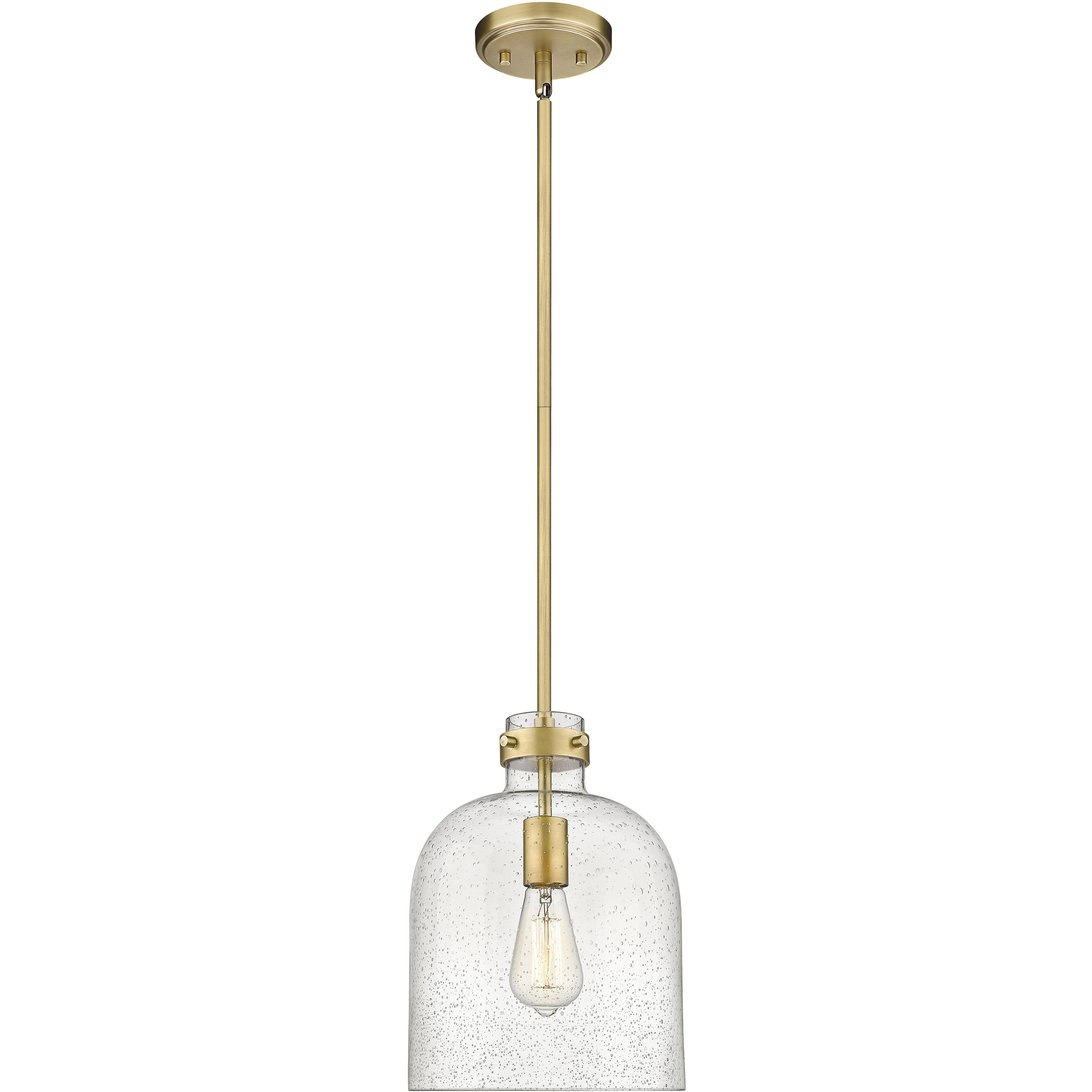 Pearson 1 Light 9.5 inch Rubbed Brass Pendant Ceiling Light