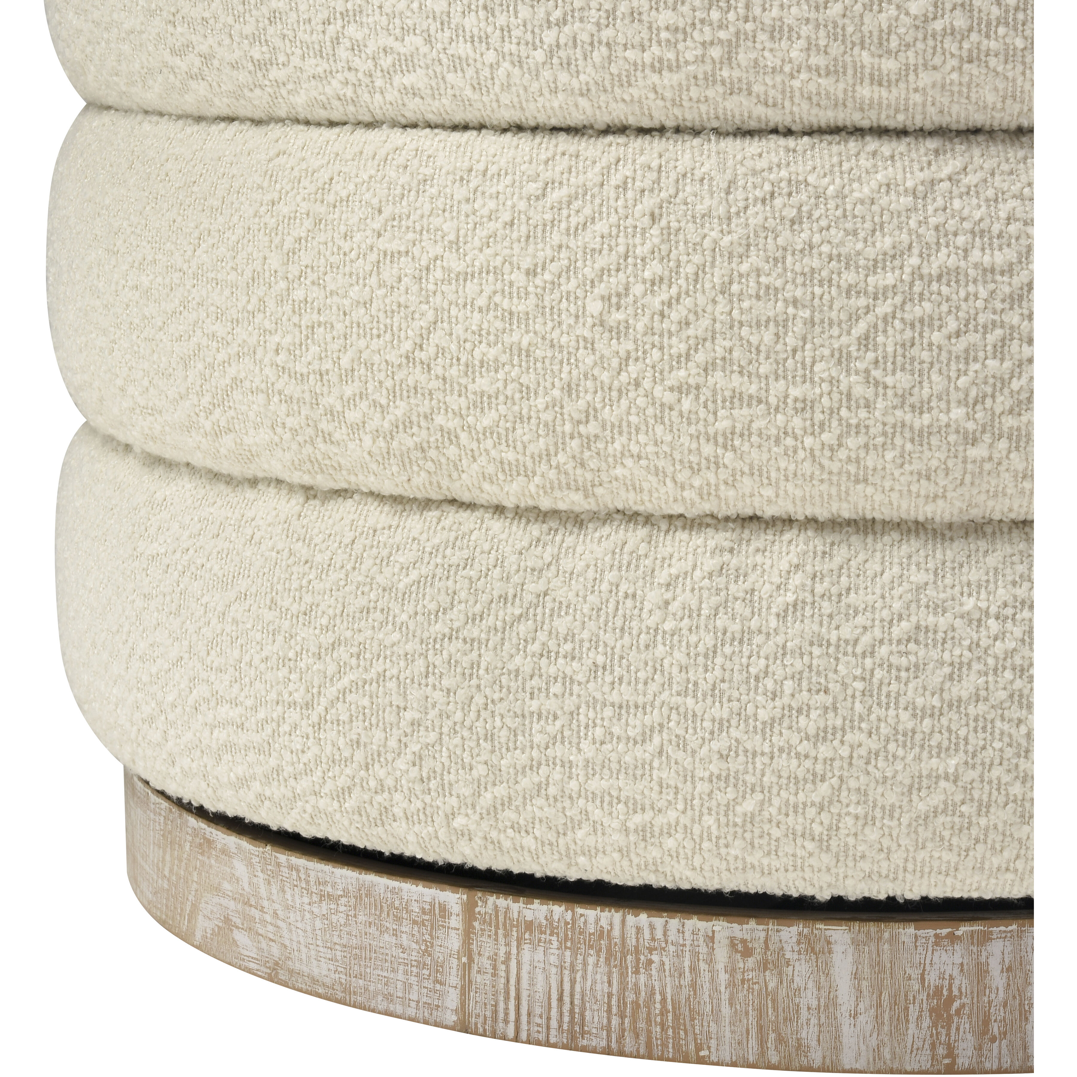 Jayne 16.5 inch Ivory Accent Stool