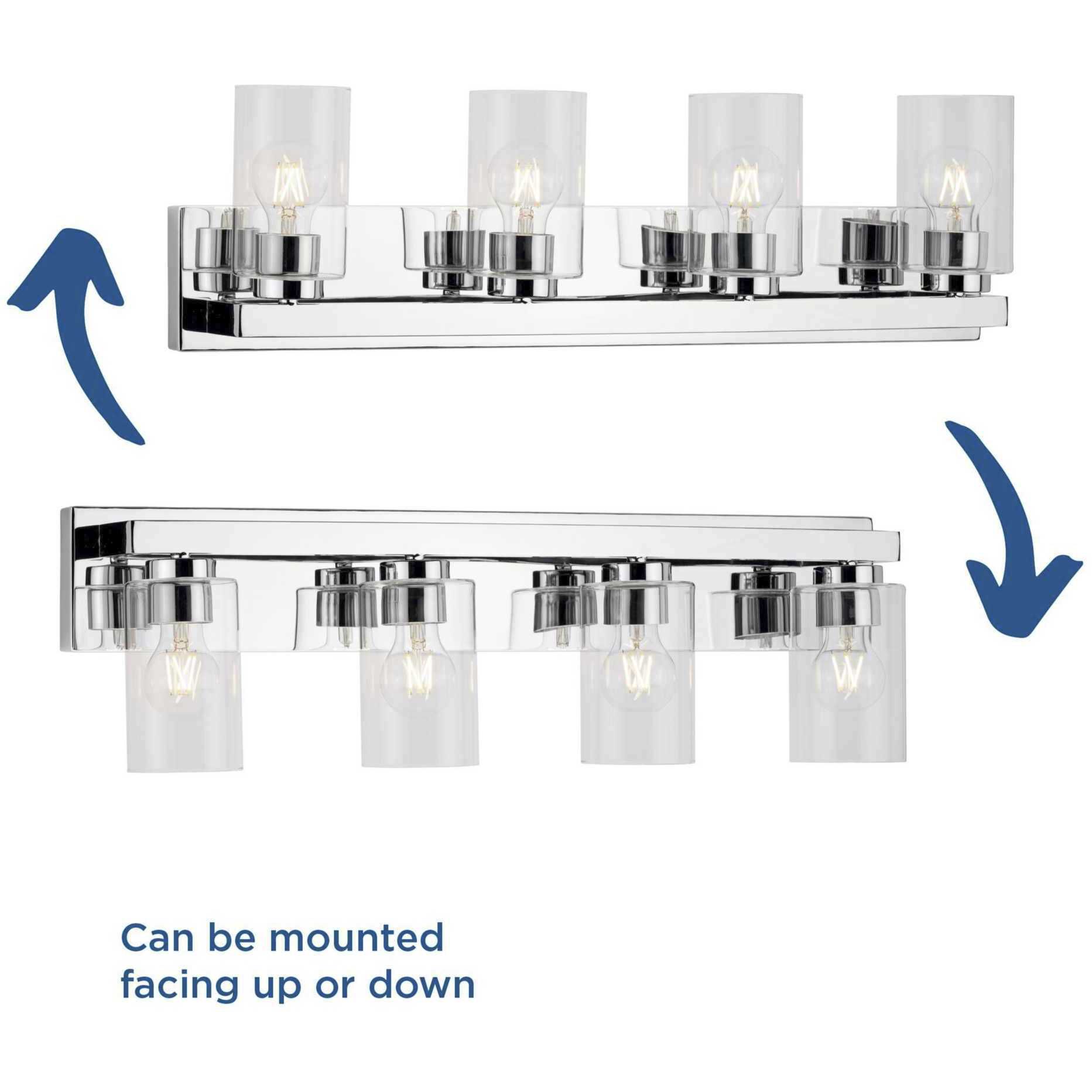 Goodwin 4 Light 29.25 inch Polished Chrome Vanity Light Wall Light