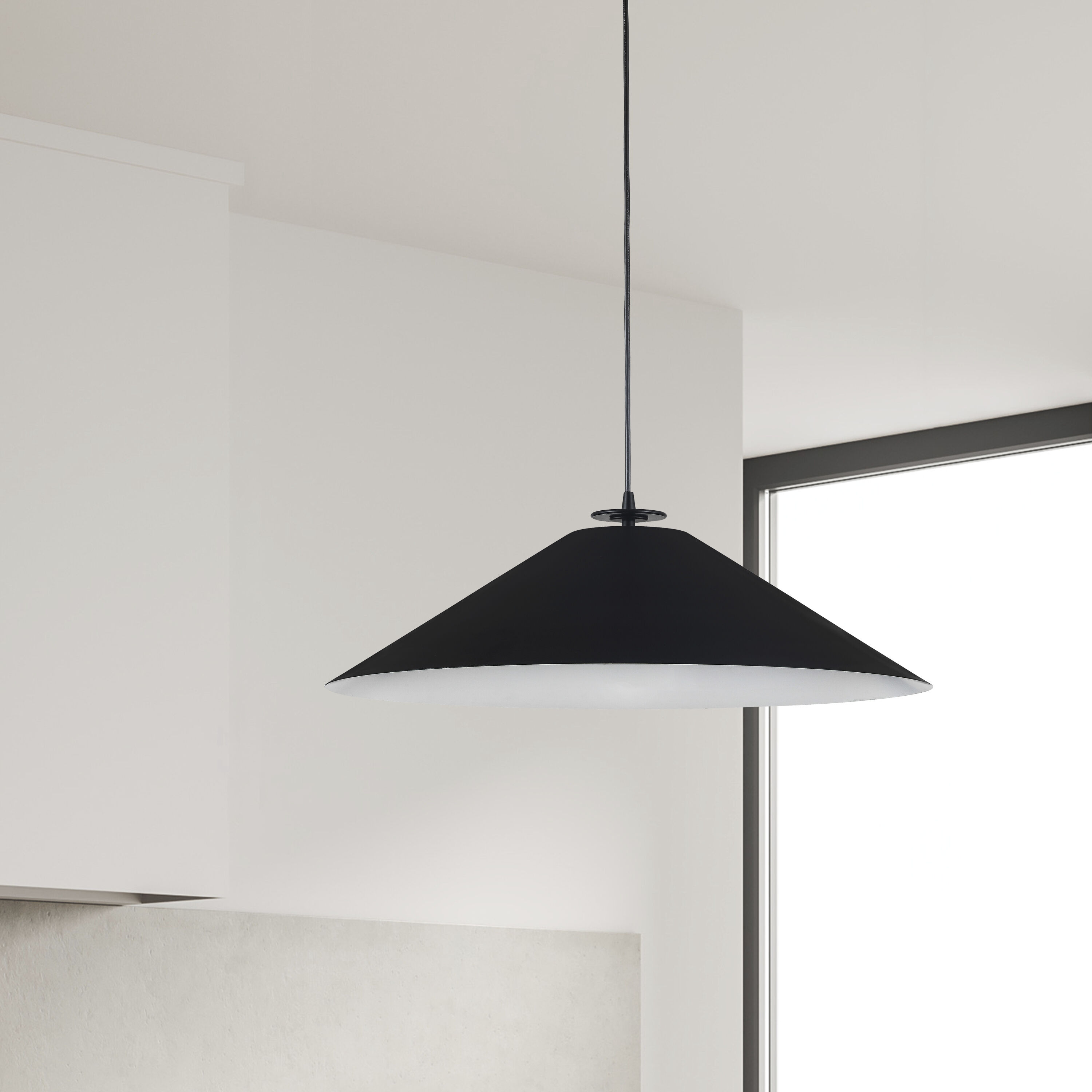 Prudence 1 Light 24 inch Matte Black Pendant Ceiling Light