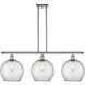 Ballston Large Farmhouse Chicken Wire 3 Light 36 inch Polished Nickel Island Light Ceiling Light, Ballston