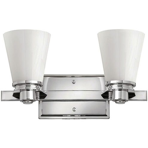 Avon 2 Light 14.5 inch Chrome Vanity Light Wall Light in White