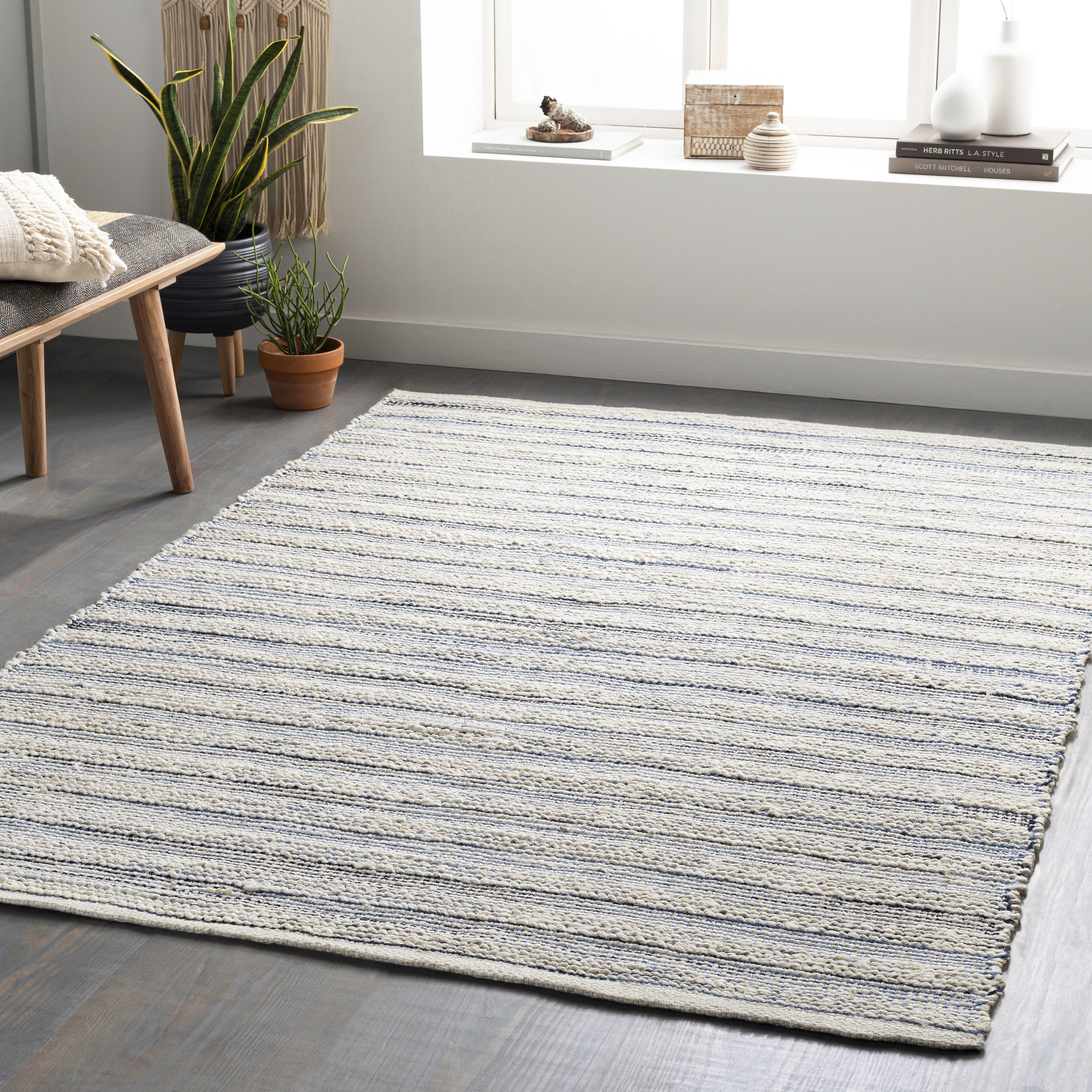 Bali 144 X 106 inch Denim Rug in 9 X 12, Rectangle