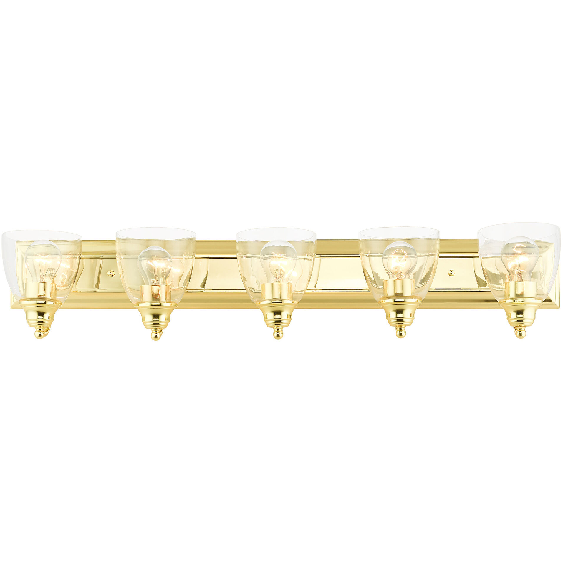 Birmingham 5 Light 36 inch Polished Brass Vanity Sconce Wall Light