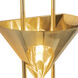 Versus 3 Light 10 inch Patina Brass Wall Sconce Wall Light in Brass Shade