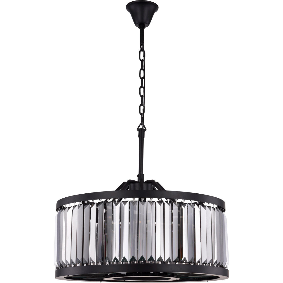Chelsea 8 Light 28 inch Matte Black Chandelier Ceiling Light, Urban Classic
