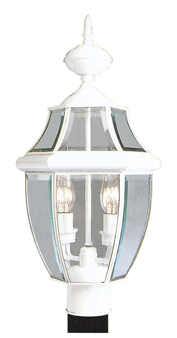 Monterey 2 Light 22 inch White Outdoor Post Top Lantern