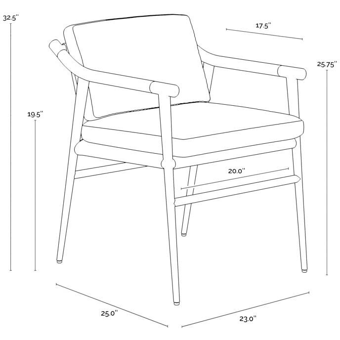 Meadow Vault Fog Dining Armchair