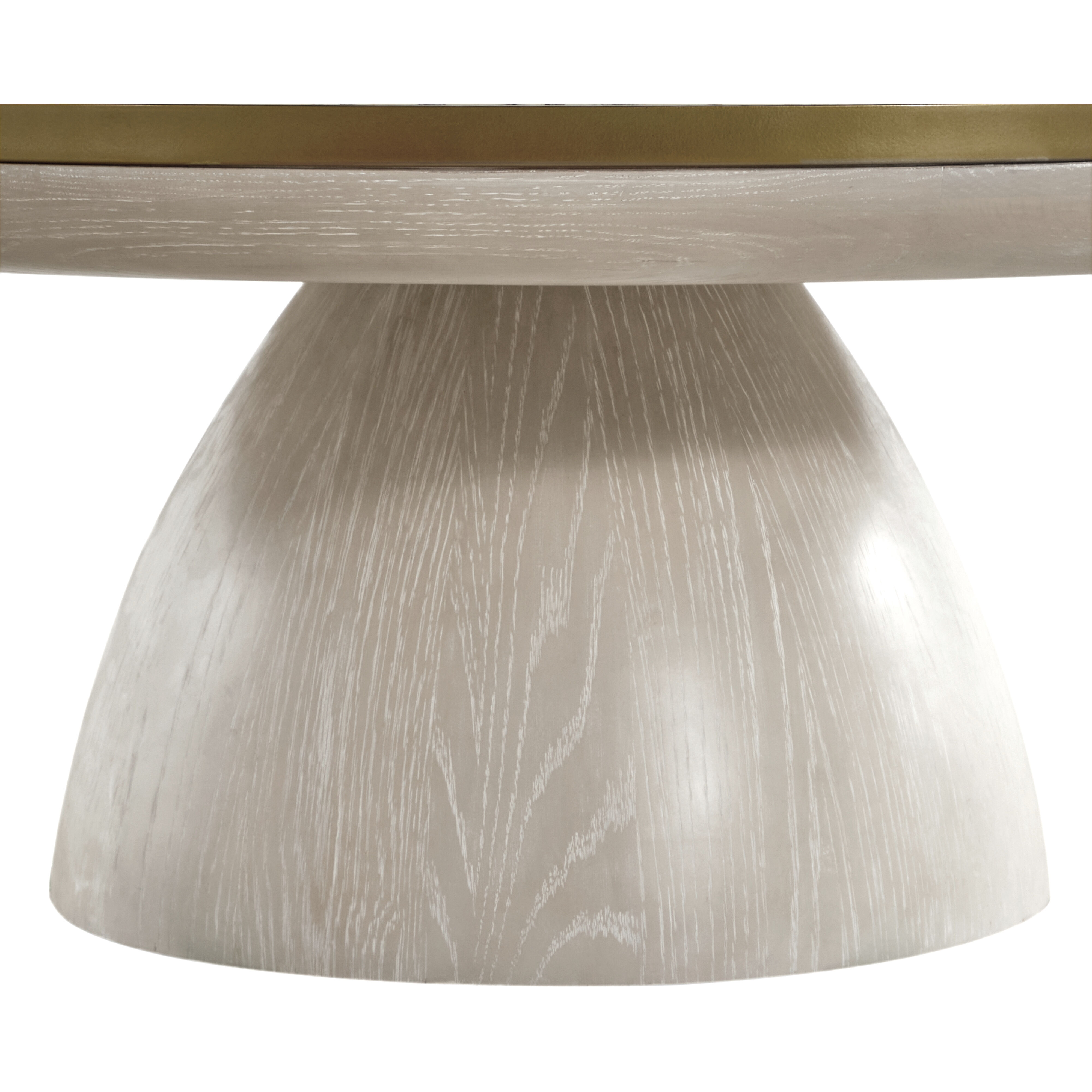 Cain 42 X 42 inch Cerused Light Natural and Antique Brass Coffee Table