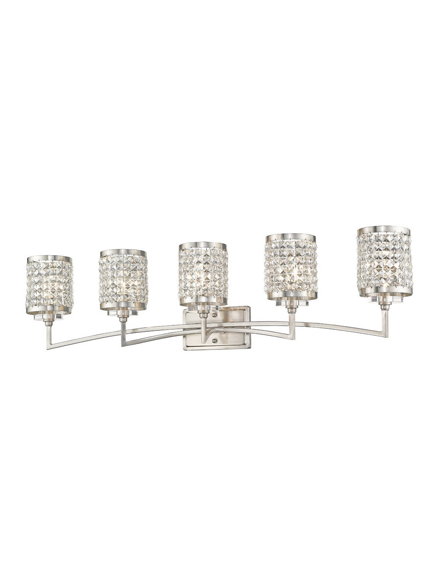 Grammercy 5 Light 42 inch Brushed Nickel Bath Vanity Wall Light