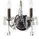 Butler Bath Wall Light in Clear Swarovski Strass, English Bronze
