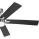 Lucian 60 inch Polished Nickel with Black/Silver Blades Ceiling Fan