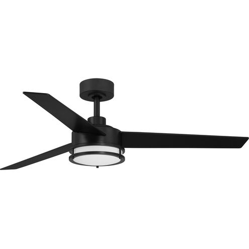 Cassini 52 inch Matte Black with Reversible Matte Black/Sepia Brown Blades DC Smart Fan