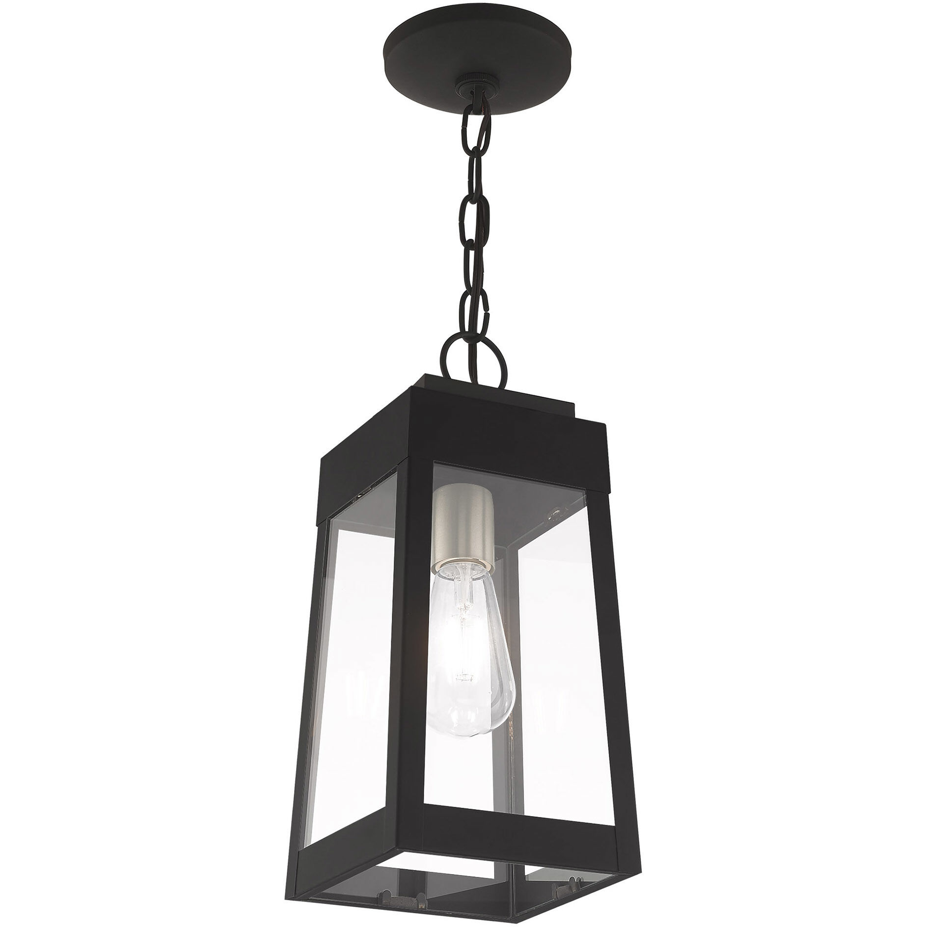 Oslo 1 Light 6 inch Black Outdoor Pendant Lantern