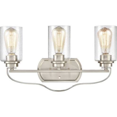 Market Square 3 Light 20 inch Brushed Nickel Vanity Light Wall Light