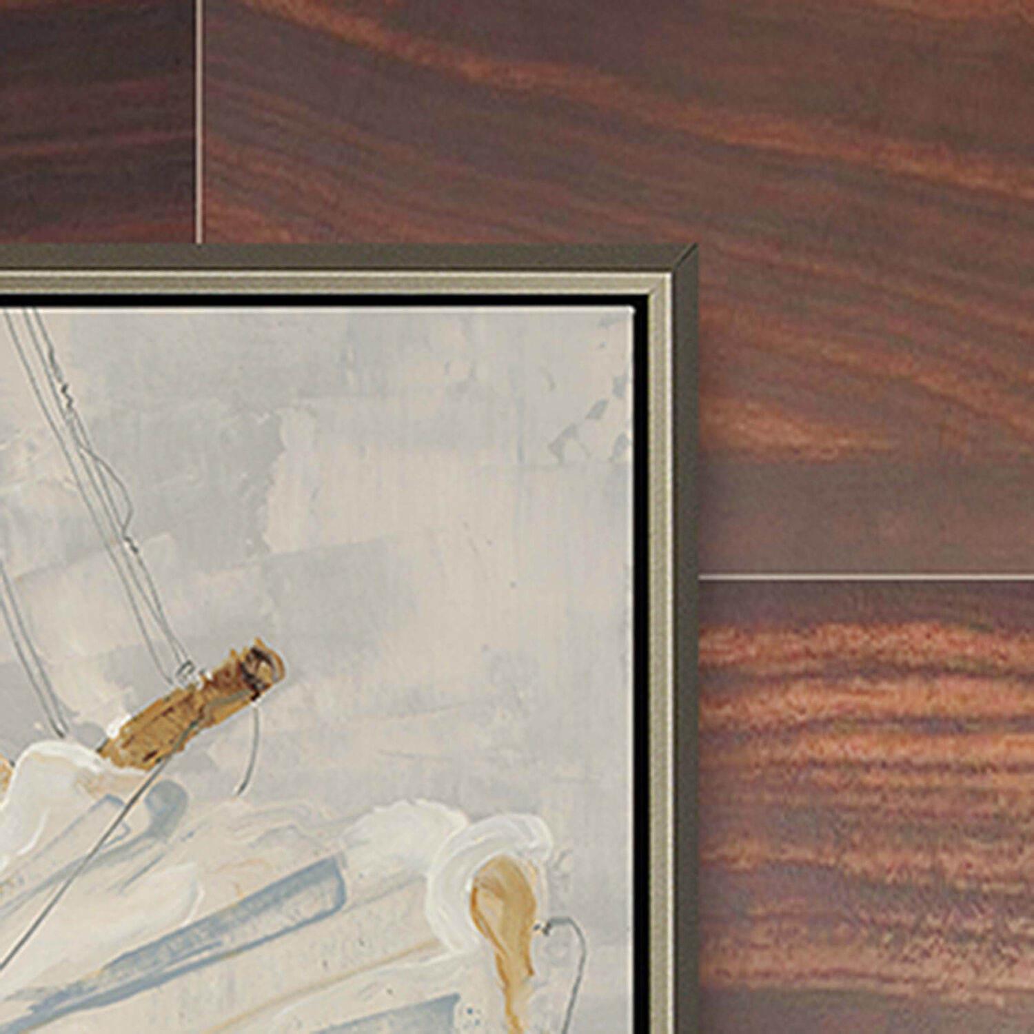 Home for the Night Multi and Brown and Gray and Beige Canvas