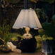 Giorgio 13 inch 60 watt Natural Brass Mini Lamp Portable Light in Mist Blue Scalloped