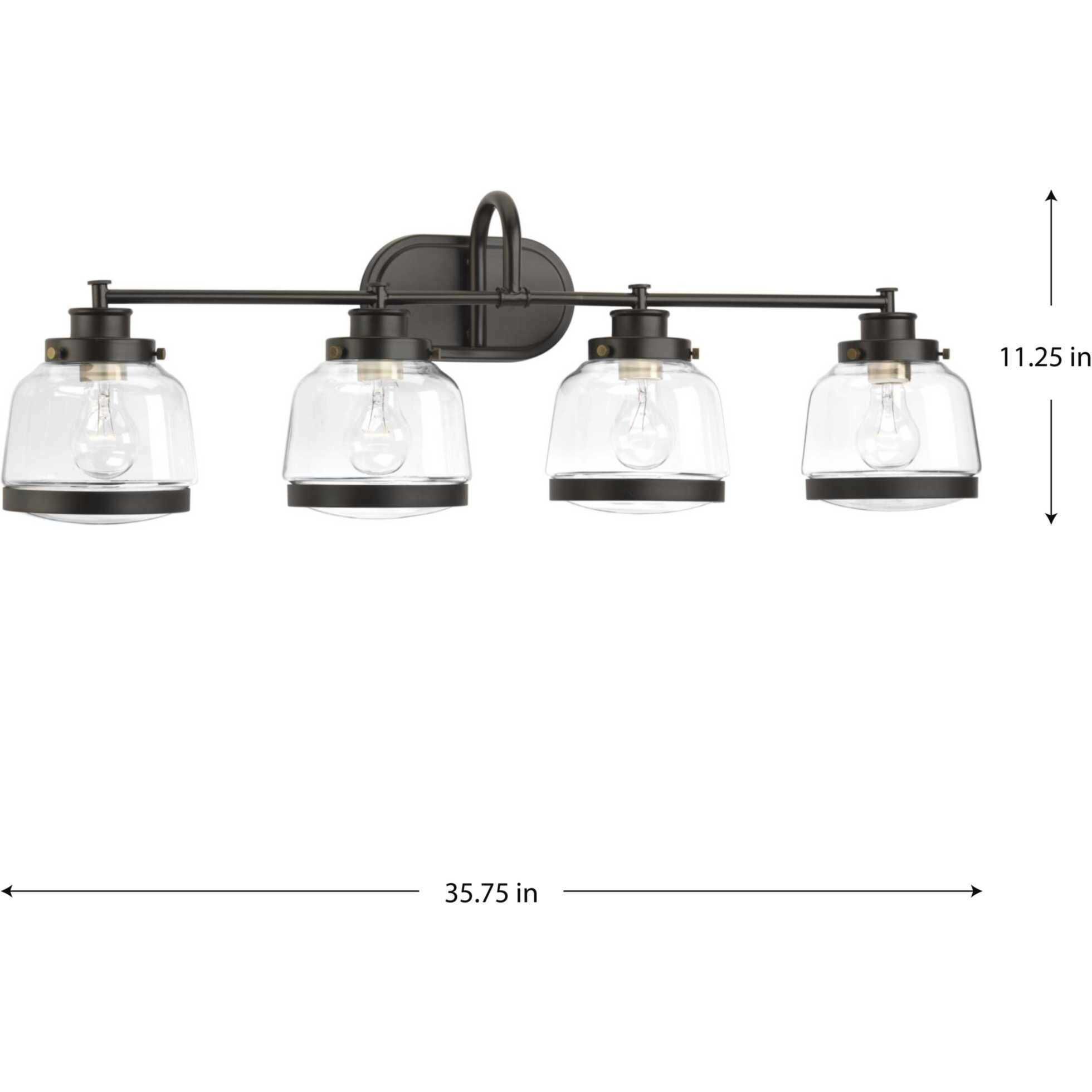 Judson 4 Light 36 inch Antique Bronze Bath Vanity Wall Light