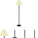 Candlestick 57 inch 100 watt Black and Rust Floor Lamp Portable Light
