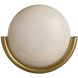 Alicia 1 Light 12 inch White and Antique Brass Wall Sconce Wall Light