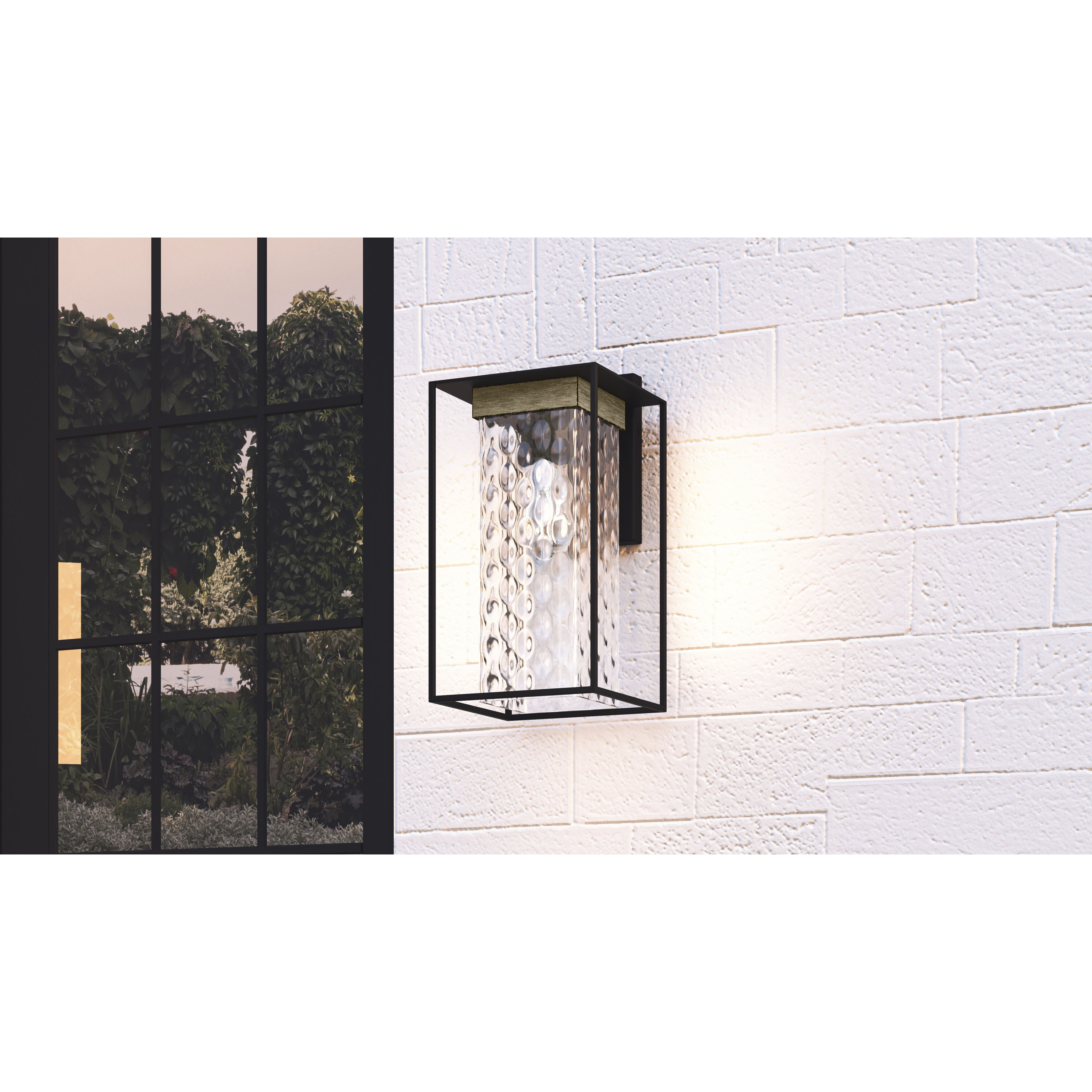 Longwood 1 Light 14 inch Matte Black Outdoor Wall Lantern